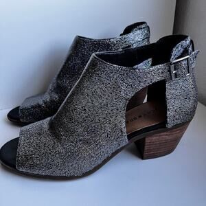 Custom unique holograph foiled Lucky Brand Barimo 
bootie size 10